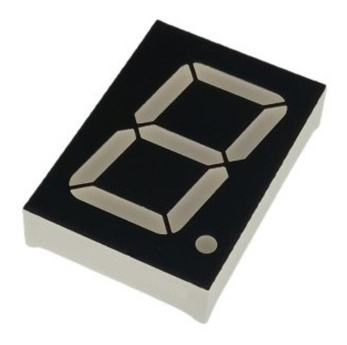 Display De Led 1,2 Polegadas 1 Dígito Vermelho Anodo 5 Peças 0