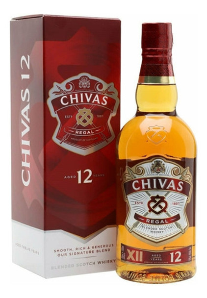 Whisky Chivas Regal 12 Años X 1 Litro Con Estuche 0