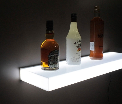 Repisa Bar Estante Acrílico Led Bco. Ef-4428w 0