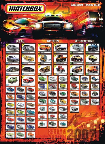 Matchbox Año 2007 Catalogo Lamina Afiche Con Modelos 0