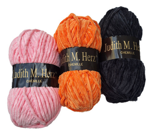 Lana Chenille Combo 3 Ovillos De 100 Grs Hilados Amaral 0