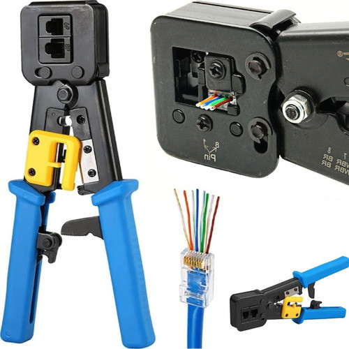 Alicate Prensa Crimpador Terminal Conetor Rj45 Profissional 0
