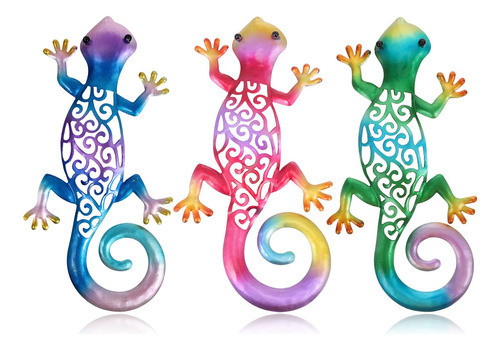 Enfeites De Parede De Jardim Lizard Wall Pendure 3 Peças 0