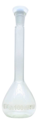 Combo 3 Balão Volumétrico 100ml Vidro Boro C/ Rolha Poli 0