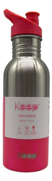 Keep Botella Metálica Rosa X 600ml 0 Keep Botella Metálica Rosa X 600ml 0