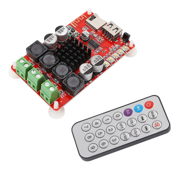 Placa Amplificadora Digital Tpa3116 Receptor Bluetooth U Dis 0