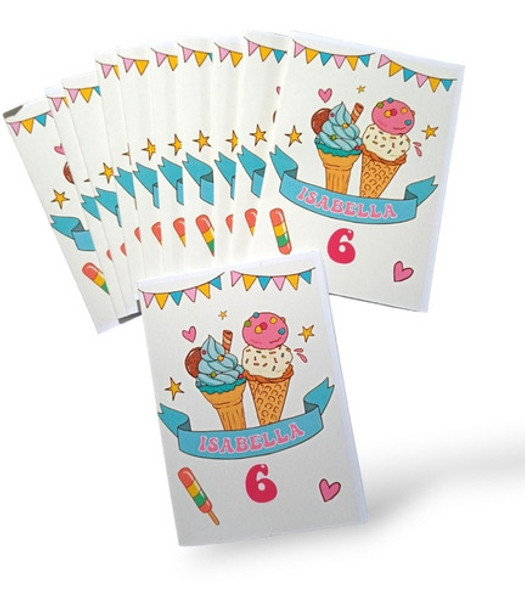 20 Libros Para Colorear  Personalizados Heladitos- K 0 20 Libros Para Colorear  Personalizados Heladitos- K 0