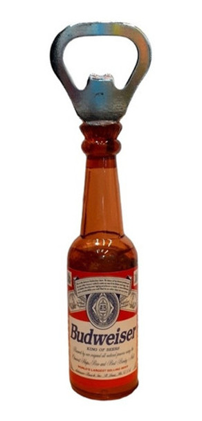 Destapador Con Forma De Cerveza Budweiser Con Iman. 0