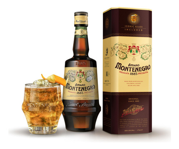 Amaro Montenegro Licor De Hierbas Gift Box + Vaso Bot 750ml 0