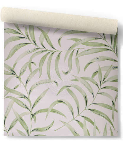 Papel Vinilizado Muresco Viva La Casa 561/4 Hojas Verdes 0