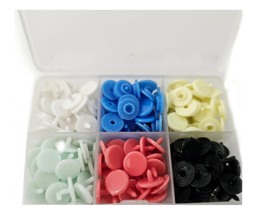 Kit  Broches Plásticos Snaps 10-10 + Caja Organizadora 0