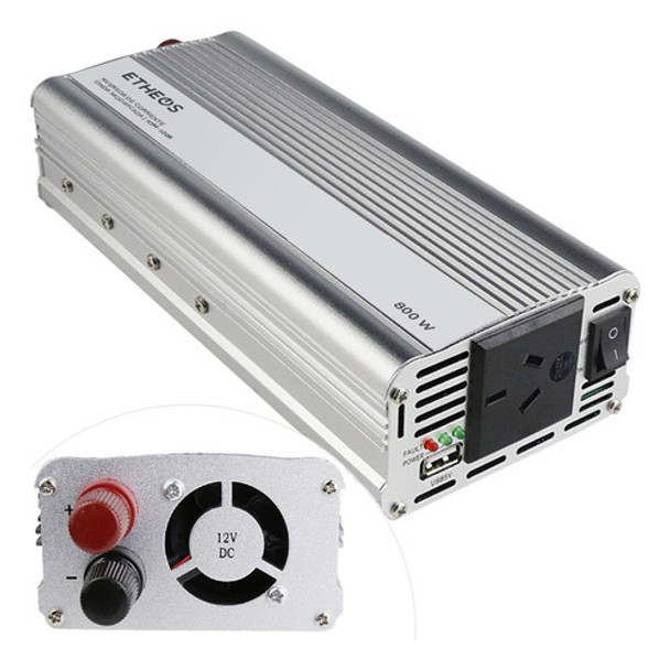 Inversor Corriente 800wts Onda Modificada 12-220v Auto Camio 0