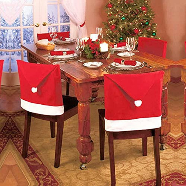 Fundas Sillas Navidad Diseño Gorro Papá Noel 4 Unidades 0 Fundas Sillas Navidad Diseño Gorro Papá Noel 4 Unidades 0