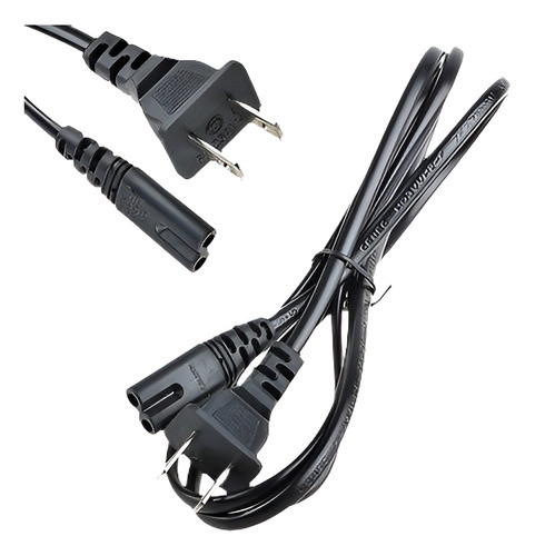 Genérico 2 Puntas 2 Pin Cable De Alimentación Para Cable De 0