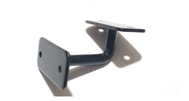 Soporte Para Pasamano Plano De Hierro Negro Base Rectangular 0