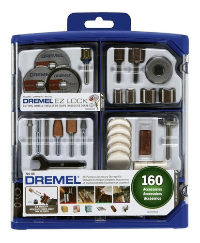 Kit 160 Piezas Para Minitornos Dremel 710-rw2 Ez Lock 0