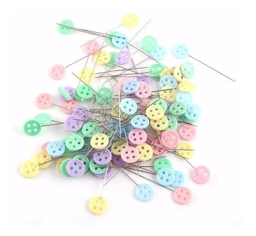 Alfinete Com Cabeça De Botão Para Patchwork - 60 Unidades 0