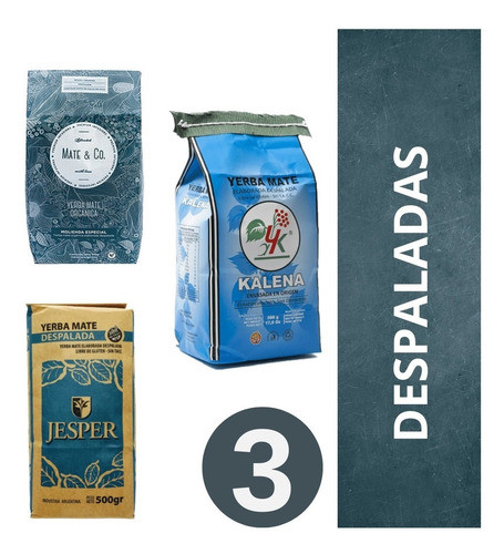 Combo Yerbas Despaladas - Kaleka - Jesper - Mate&co 3 X 500 0