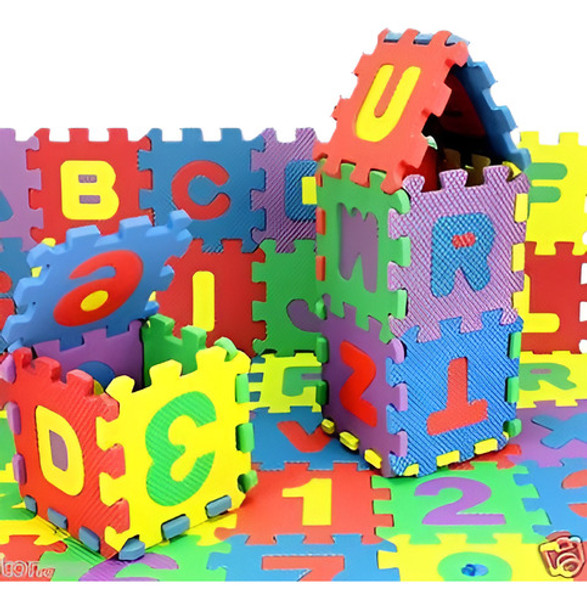 36pcs Bebé Niños Habitación Alfabeto Número Espuma Arrastre 0