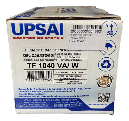 Transformador 1040va Upsai Refrigerador / Lavadora (728w) 0