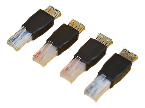 Rj45 Macho A Usb Af Un Adaptador Hembra Enchufe Red Lan Ethe 0