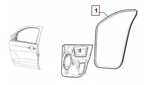 Burlete Puerta Delantera Izquierda Original Fiat 0