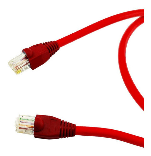Cabo De Internet 1,5m Cat6 Furukawa Rj45 Vermelho S. Veloz 0