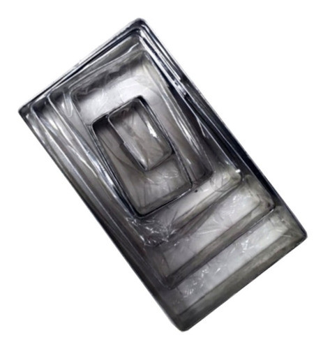 Cortante Reposteria Molde Galletitas Fondant Rectangulo X6 0