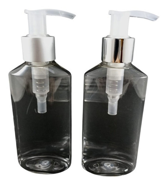 Envase Petaca Pet 125ml Con Cremera De Metal (x 10 Unid) 0