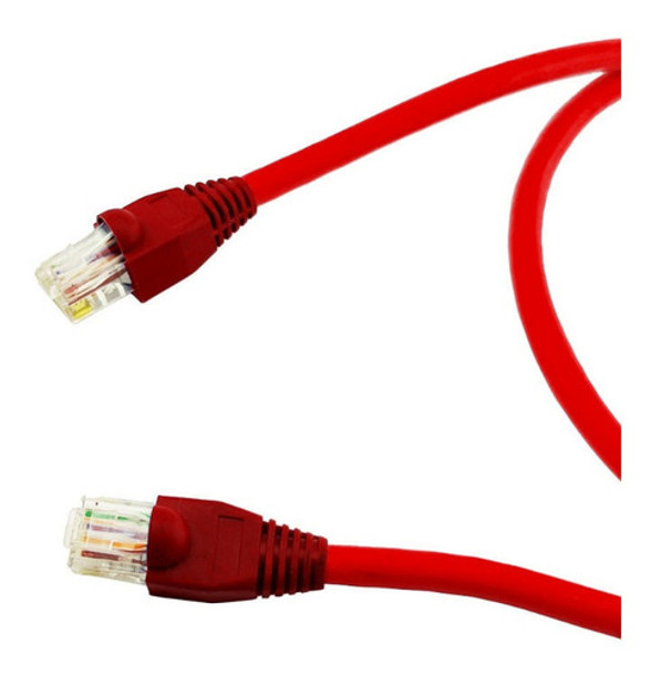 Kit 40 Un Cabo De Rede 1,5m Cat6 Furukawa Rj45 Vermelho Giga 0