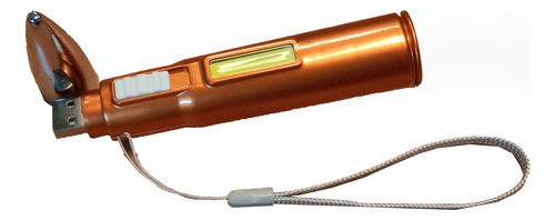 Linterna Led Recargable Con Puntero Laser - Forma De Bala 0