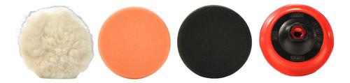 Kit Backing + 3 Pads Cordero Corte Medio Y Finish 5 Pulgadas 0