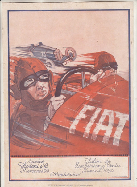 1924 Publicidad Vintage Automoviles Fiat Muy Raro Uruguay 0