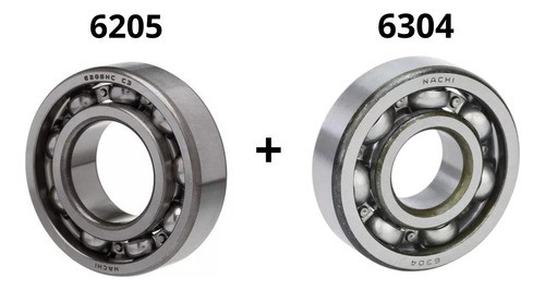Kit Par Rolamento Virabrequim Rx Rd Rdz 125 135 Dt180 Nachi 0
