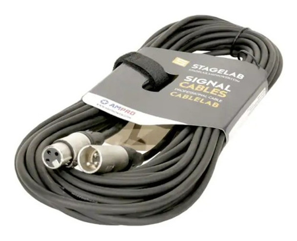 Cable Xlr Canon Macho A Hembra 15 Metros Stagelab Para Mic 0