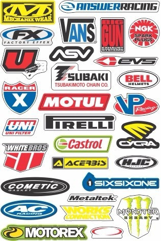 Cartela Adesivo Logo Marca Vários Modelos 0
