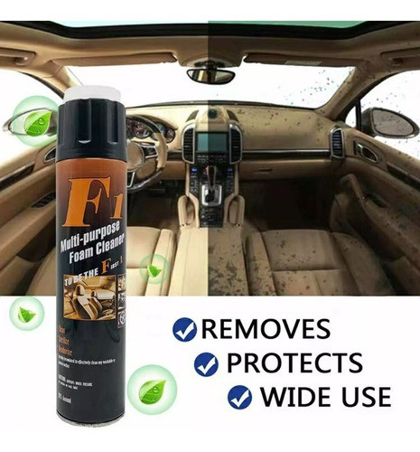 Spray Multi Limpieza Tapizados Alfombras Auto Espuma 600ml 0