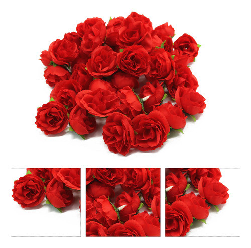 50 Peças, Simulação, Cabeça De Rosa, Decorativa, Reutilizáve 0