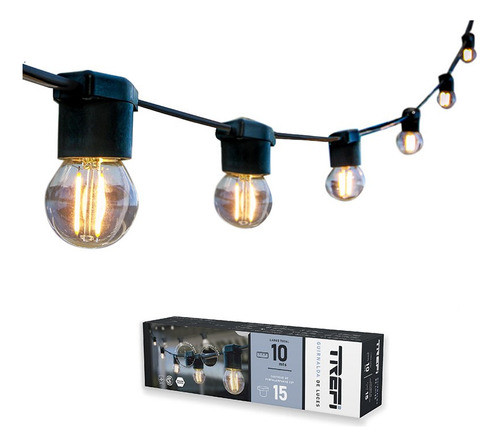 Guirnalda De Luces Para Exterior 5mts E27 Trefi 0