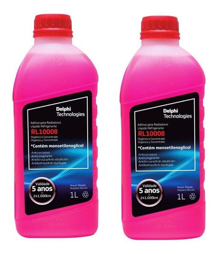 Liquido Refrigerante Delphi 1 Litro Puro Rosa 0