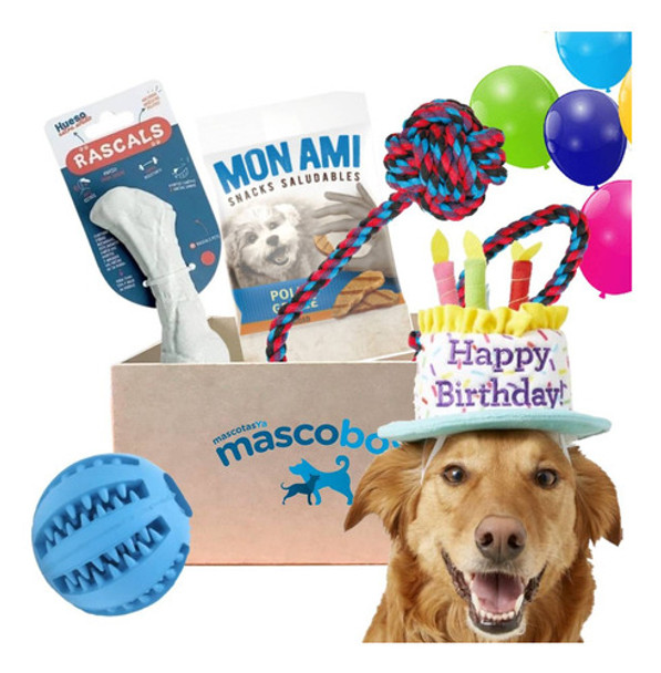 Mascobox Cumpleaños Regalo Juguetes Kit Pelota Perro Grande 0 Mascobox Cumpleaños Regalo Juguetes Kit Pelota Perro Grande 0