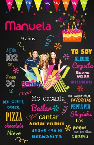 Pizarra Poster Icarly Editable 0