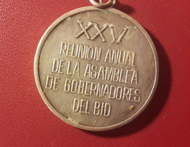 Medalla Reunión Anual Gobernadores Del Bid 1984, Ne063 0 Medalla Reunión Anual Gobernadores Del Bid 1984, Ne063 0
