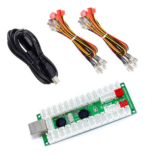 Interfaz Arcade Usb Led 2 Jugadores Con Cables 0