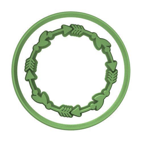 3114 Marco Flechas Redondo Cortante Para Galletas 0