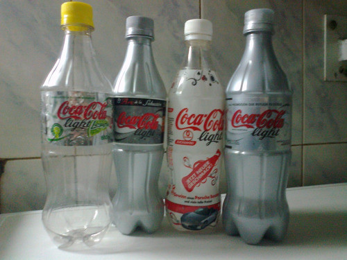 Coca Cola Light 4 Botellas Diferentes En Plastico 0