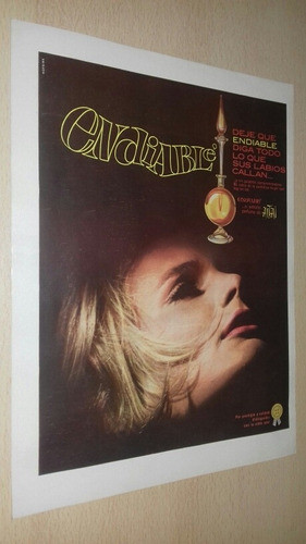 P277 Clipping Antigua Publicidad Perfume Endiable Año 1966 0