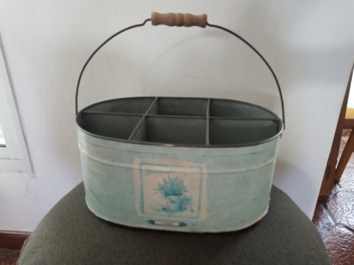 Canasto Botellero Chapa Galvanizada Ordenador Cubiertero 0