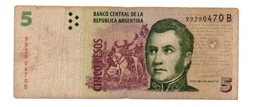 Billete 5 Pesos Convertibles Segundo Diseño Bottero 3309 0