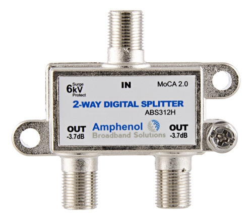 Divisor Derivador Splitter Coaxil 2 Vias Amphenol 6kv 0